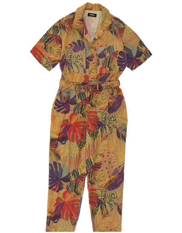 Desigual Womens Jumpsuit UK 18 XL Mehrfarbiges florales Lyocell Tropical