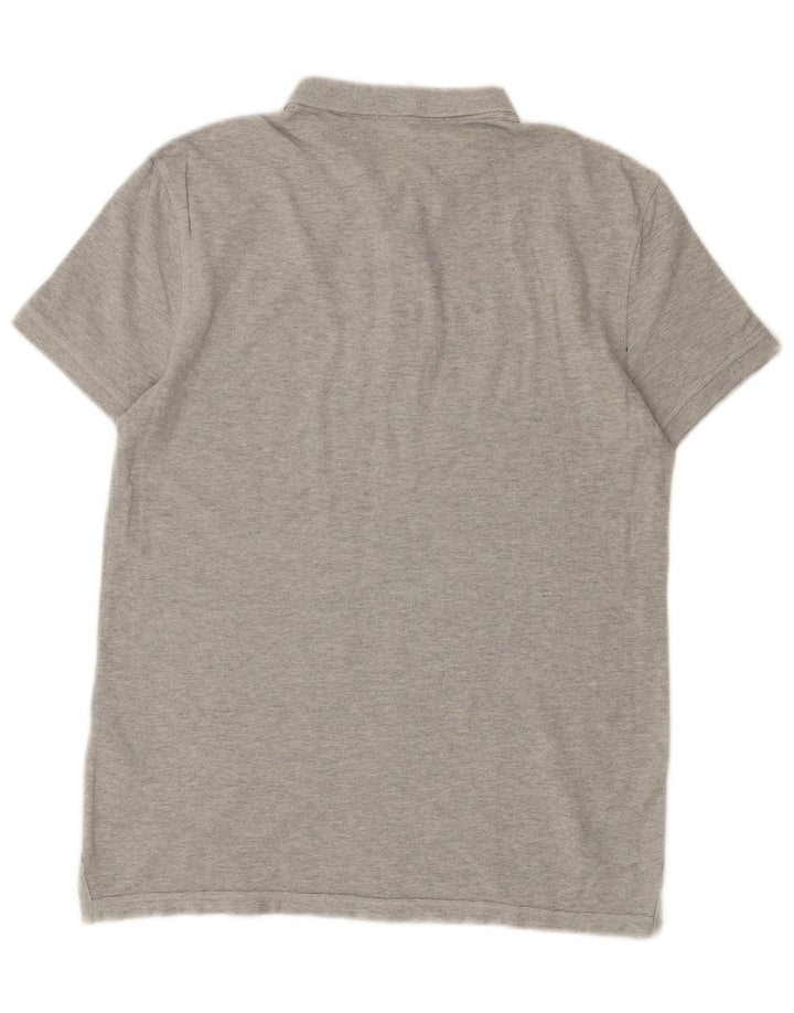 All Saints Herren-Poloshirt aus mittelgrauer Baumwolle