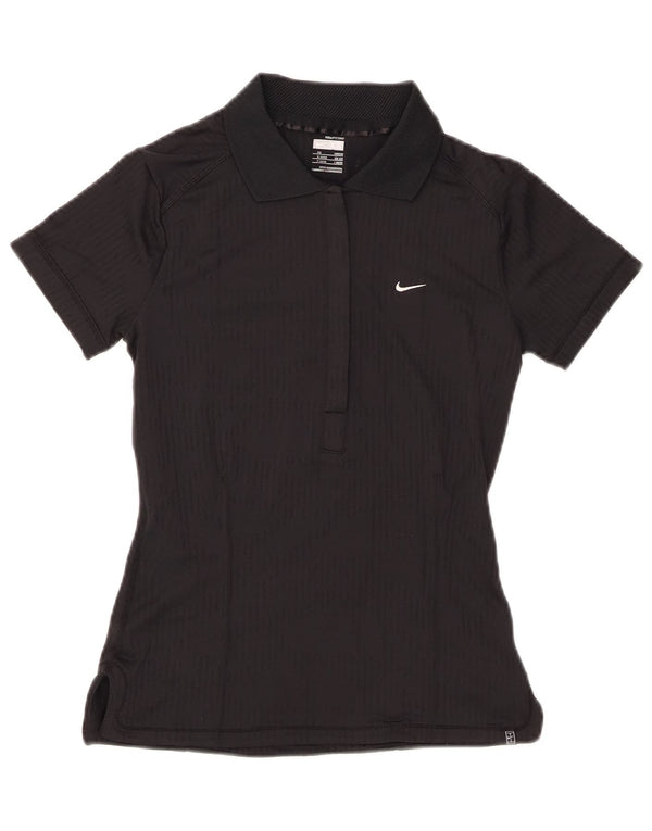 Nike Damen Poloshirt UK 6/8 XS Schwarz