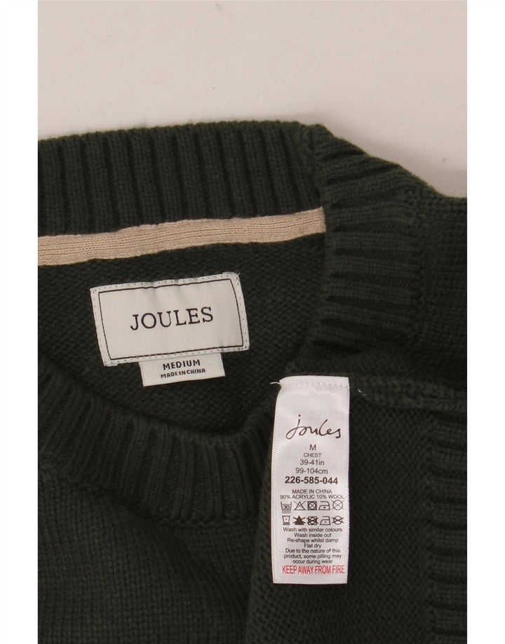 Joules Herren-Pullover mit grafischem Rundhalsausschnitt, mittelgrünes Acryl
