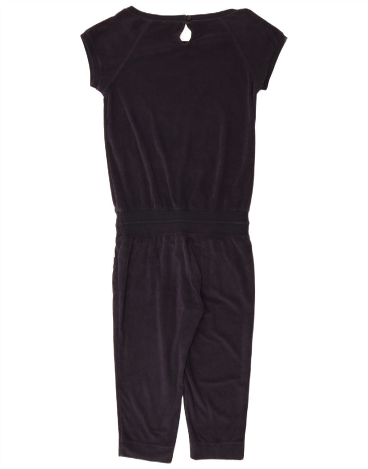 MONCLER Damen-Overall aus Velours, UK 10, Größe S, marineblau, Baumwolle