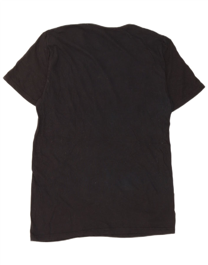 Kappa Herren T-Shirt mit Grafik, Größe L, Schwarz