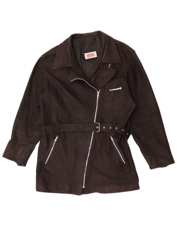 Vintage Damen Lederjacke UK 20 2XL Braun