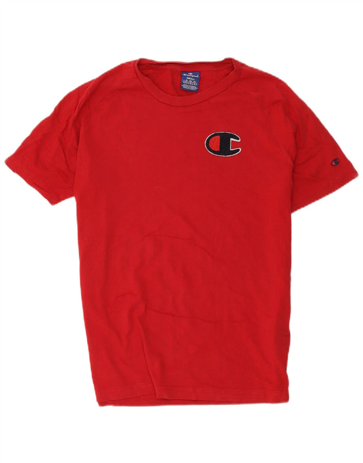 Champion Herren T-Shirt Top Small Rot Baumwolle