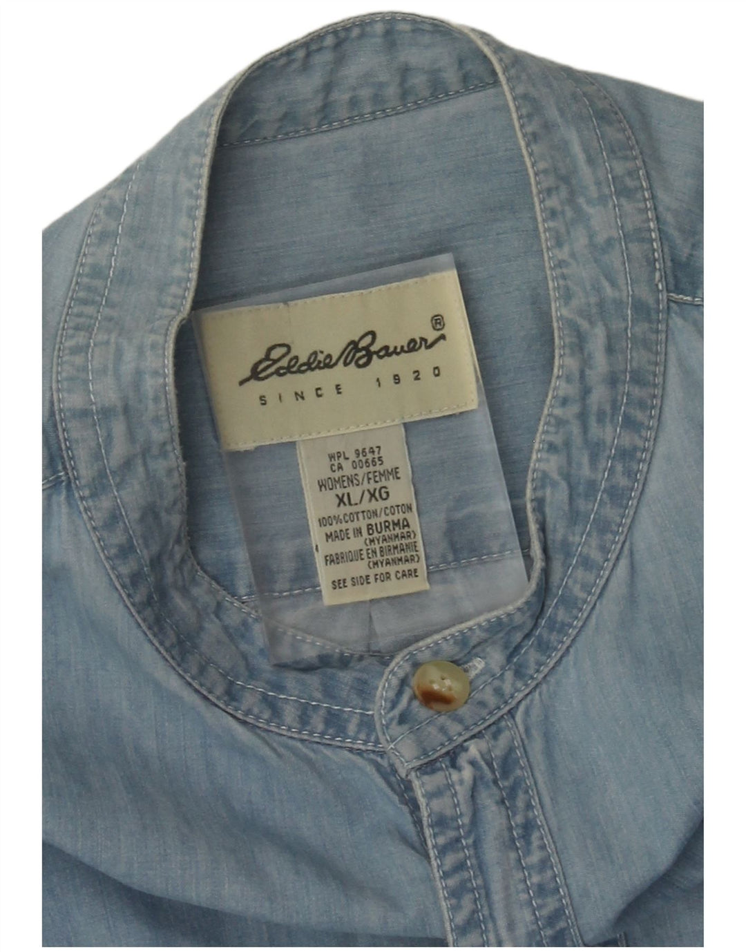 Eddie Bauer Damen Pullover Jeanskleid UK 16 XL Blaue Baumwolle