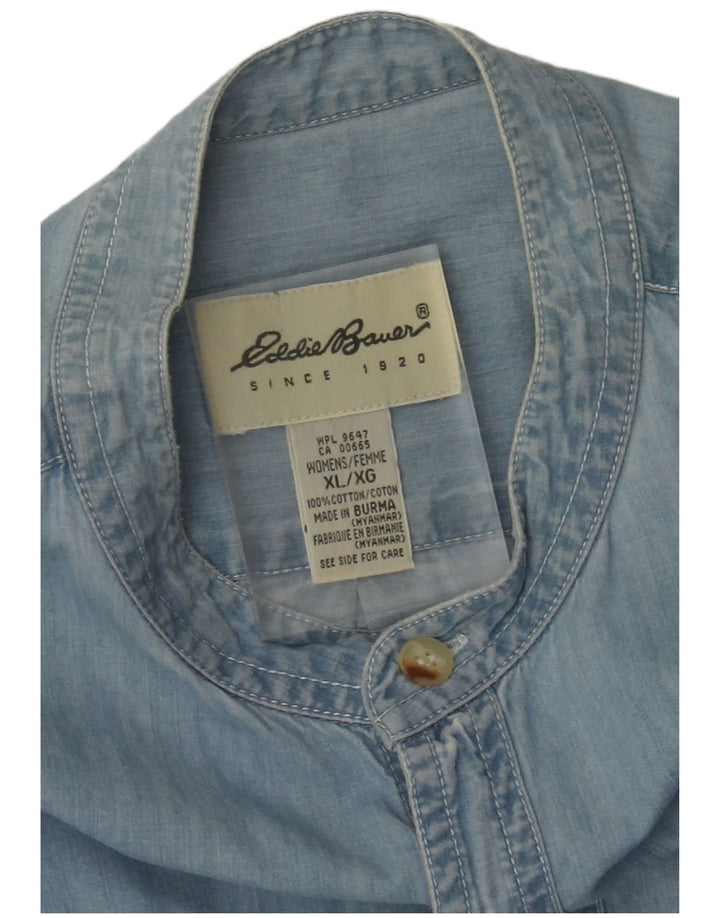 Eddie Bauer Damen Pullover Jeanskleid UK 16 XL Blaue Baumwolle