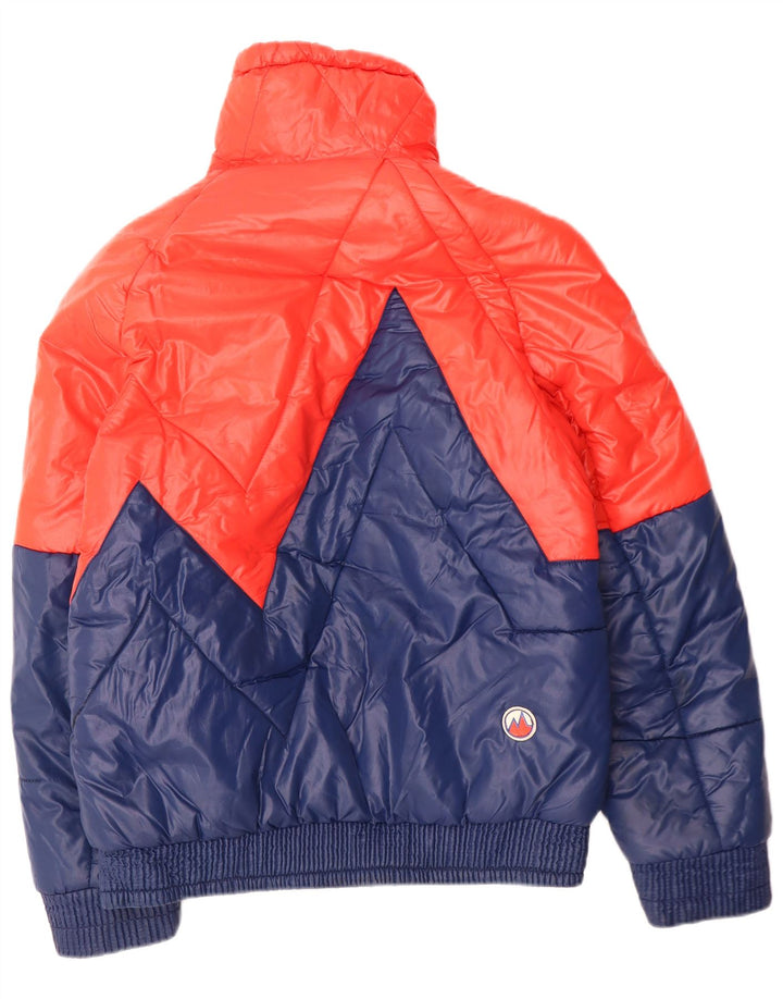 MARILENA Herren Wattierte Jacke IT 50 Large Marineblau Colourblock Polyamid