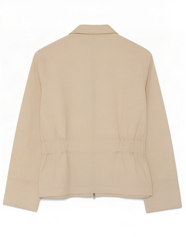 Topshop Damen Blazer Jacke UK 10 Small Beige gefleckte Viskose