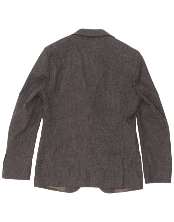 Coveri Herren-Blazer mit 2 Knöpfen, IT 48, mittelgraues Polyester