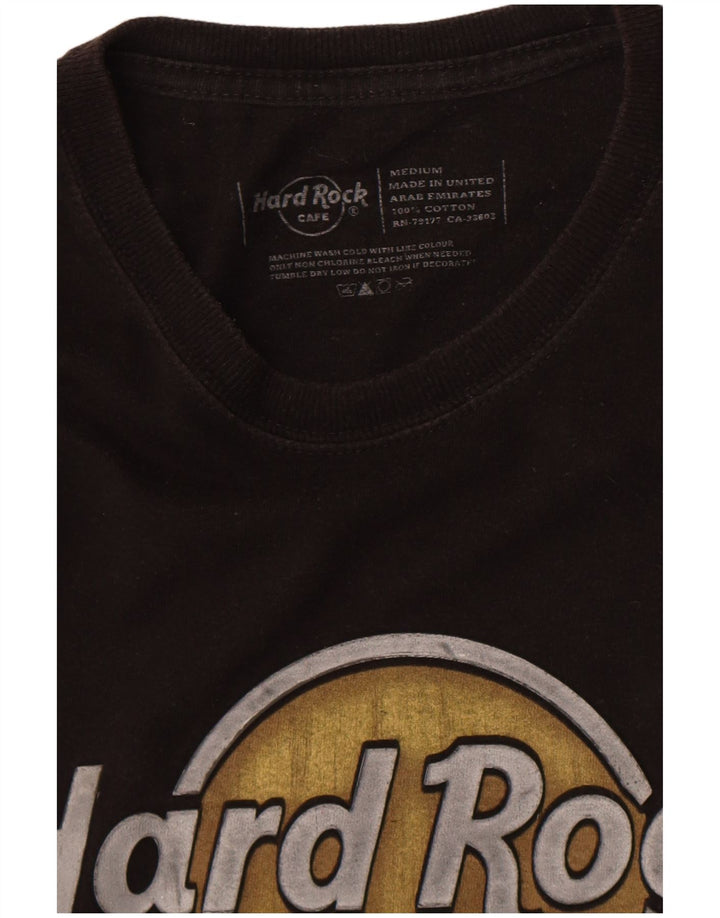 Hard Rock Cafe Herren Paris Grafik-T-Shirt aus mittelschwarzer Baumwolle