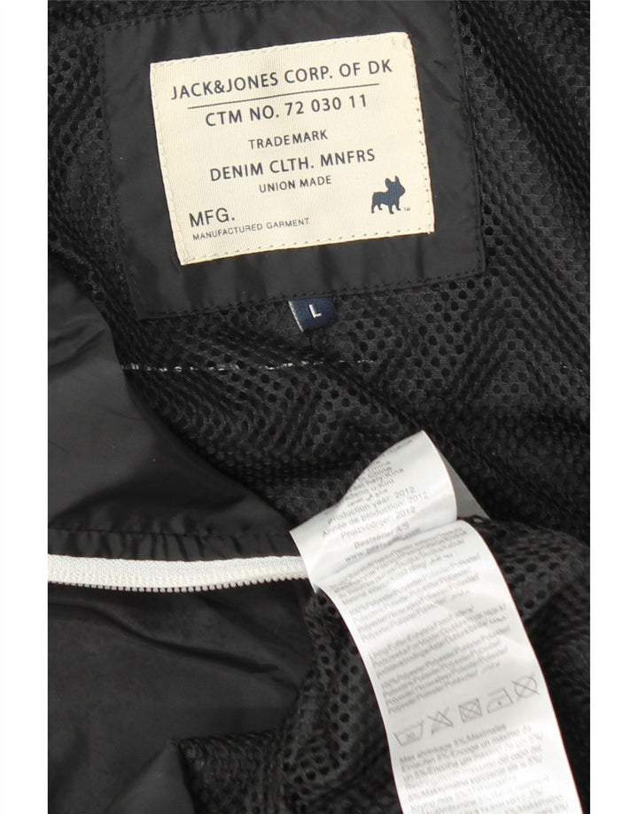 Jack & Jones Herren Bomberjacke UK 40 Large Schwarz Polyester