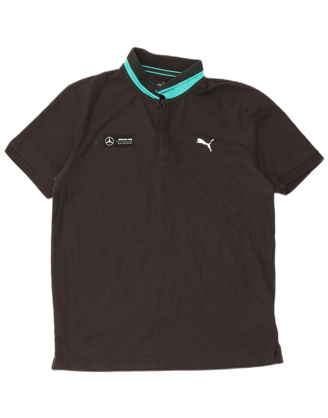 Puma Herren-Poloshirt, mittelgroß, Schwarz, Colourblock-Baumwolle