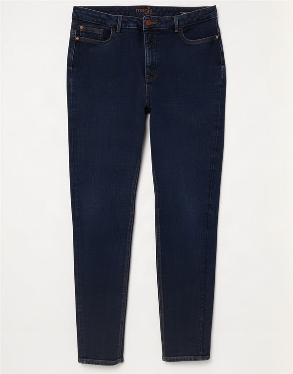Marks & Spencer Damen Skinny Jeans UK 16 Large W32 L27 Marineblau Baumwolle