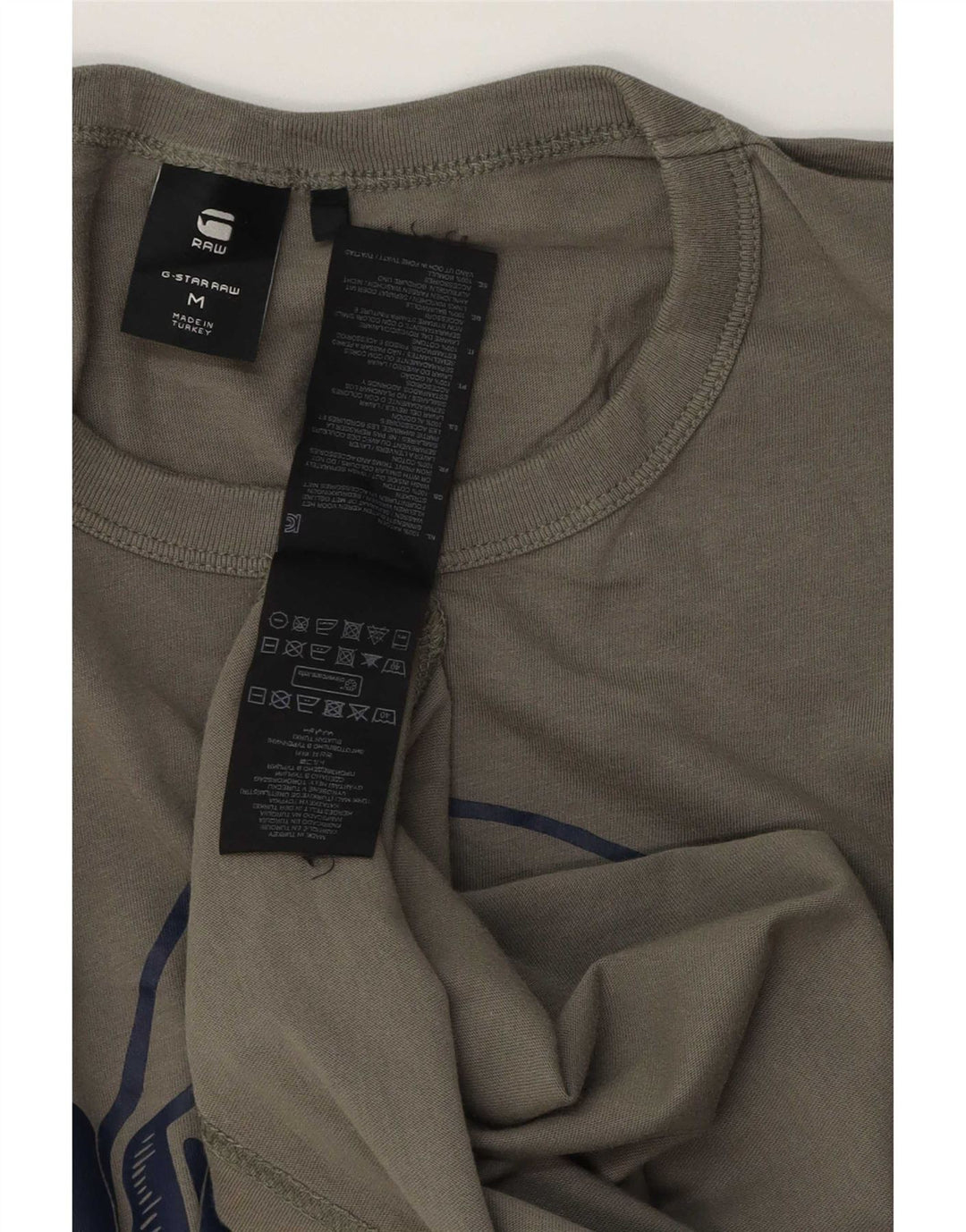 G-Star Herren Grafik-T-Shirt-Oberteil aus mittlerer Khaki-Baumwolle
