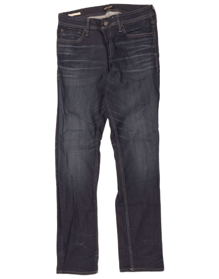 Jack & Jones Herren Tim Slim Jeans W33 L34 Blaue Baumwolle