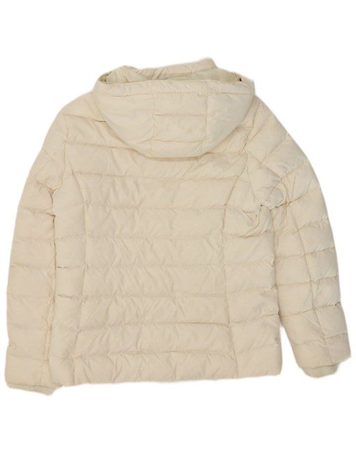 Tommy Hilfiger Wattierte Damenjacke mit Kapuze, UK 18, XL, Weiß, Polyester