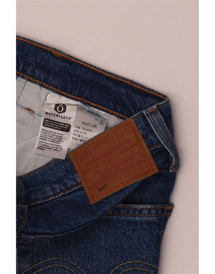Levi's Damen 501 Straight Jeans W25 L28 Blau