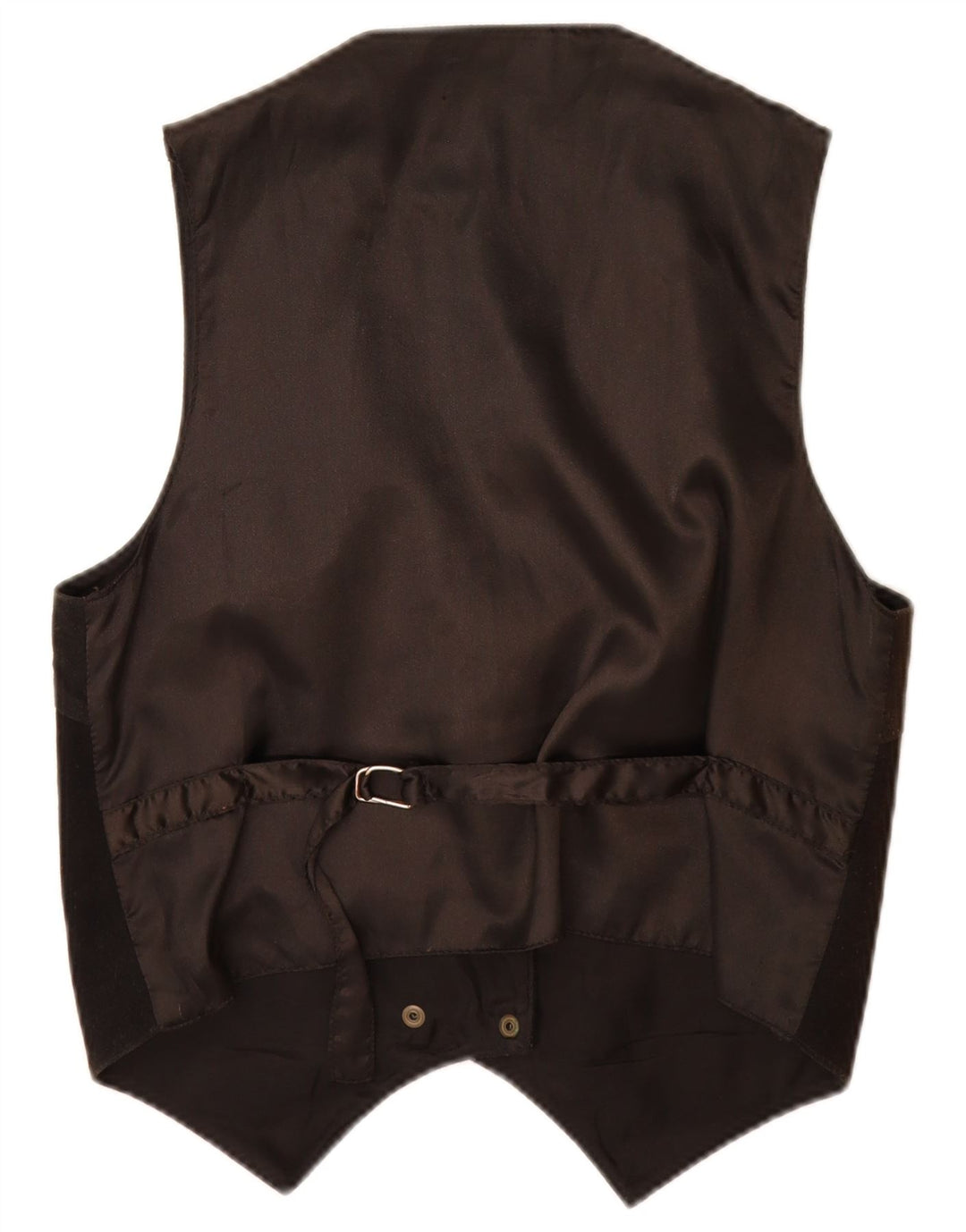 Vintage Damen Wildlederweste UK 14 Mittelschwarzes Leder