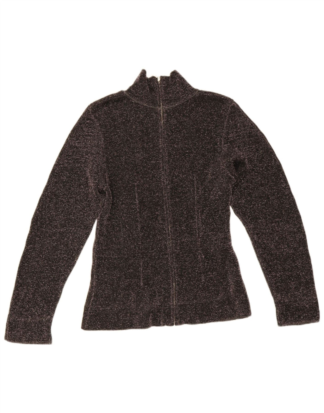 Zara Damen-Pullover mit Rollkragen, Gr. 12, mittelschwarz gefleckte Viskose