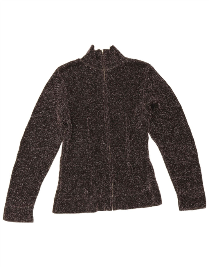 Zara Damen-Pullover mit Rollkragen, Gr. 12, mittelschwarz gefleckte Viskose