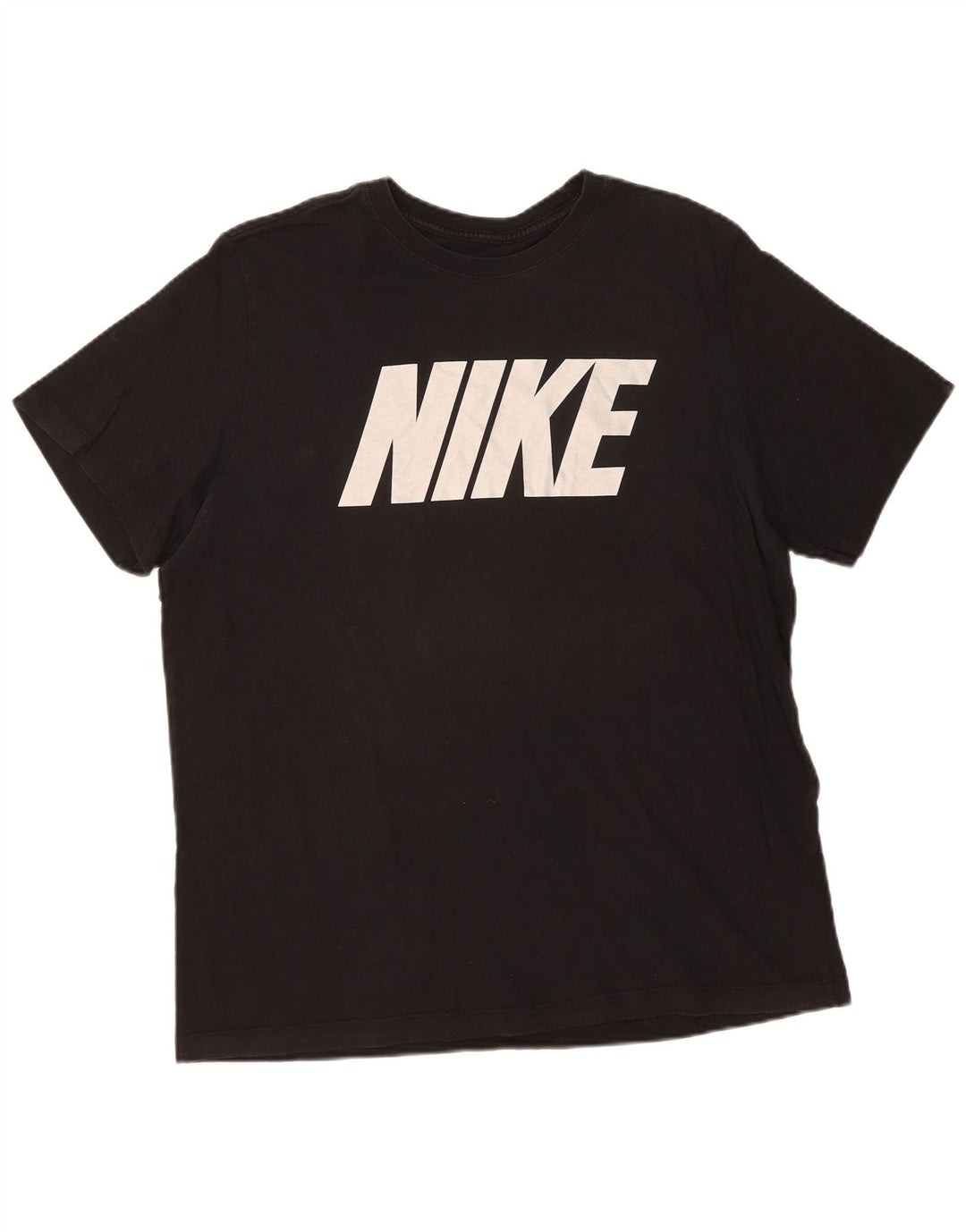 NIKE Mens Graphic T-Shirt Top XL Black Cotton