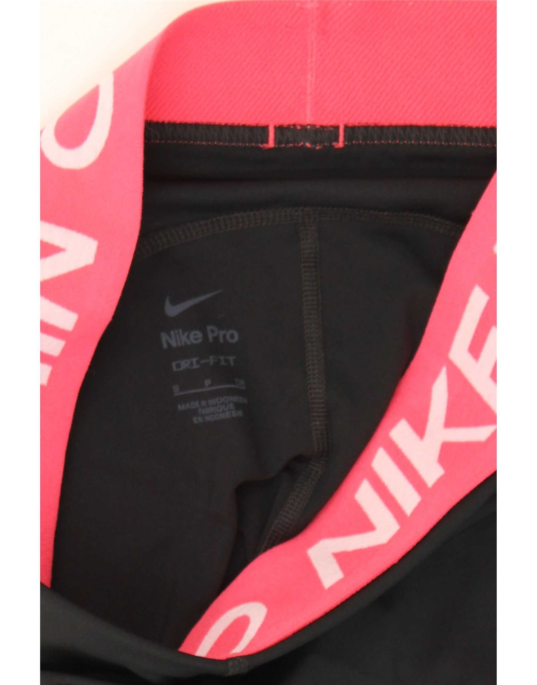 Nike Damen Dri Fit Graphic Leggings UK 8 Small Schwarz Colourblock Polyester