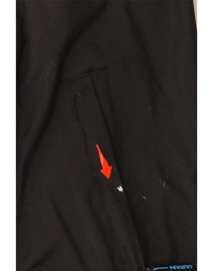 SUPERDRY Damen-Windbreakerjacke mit Kapuze, UK 16, Größe L, schwarzes Nylon