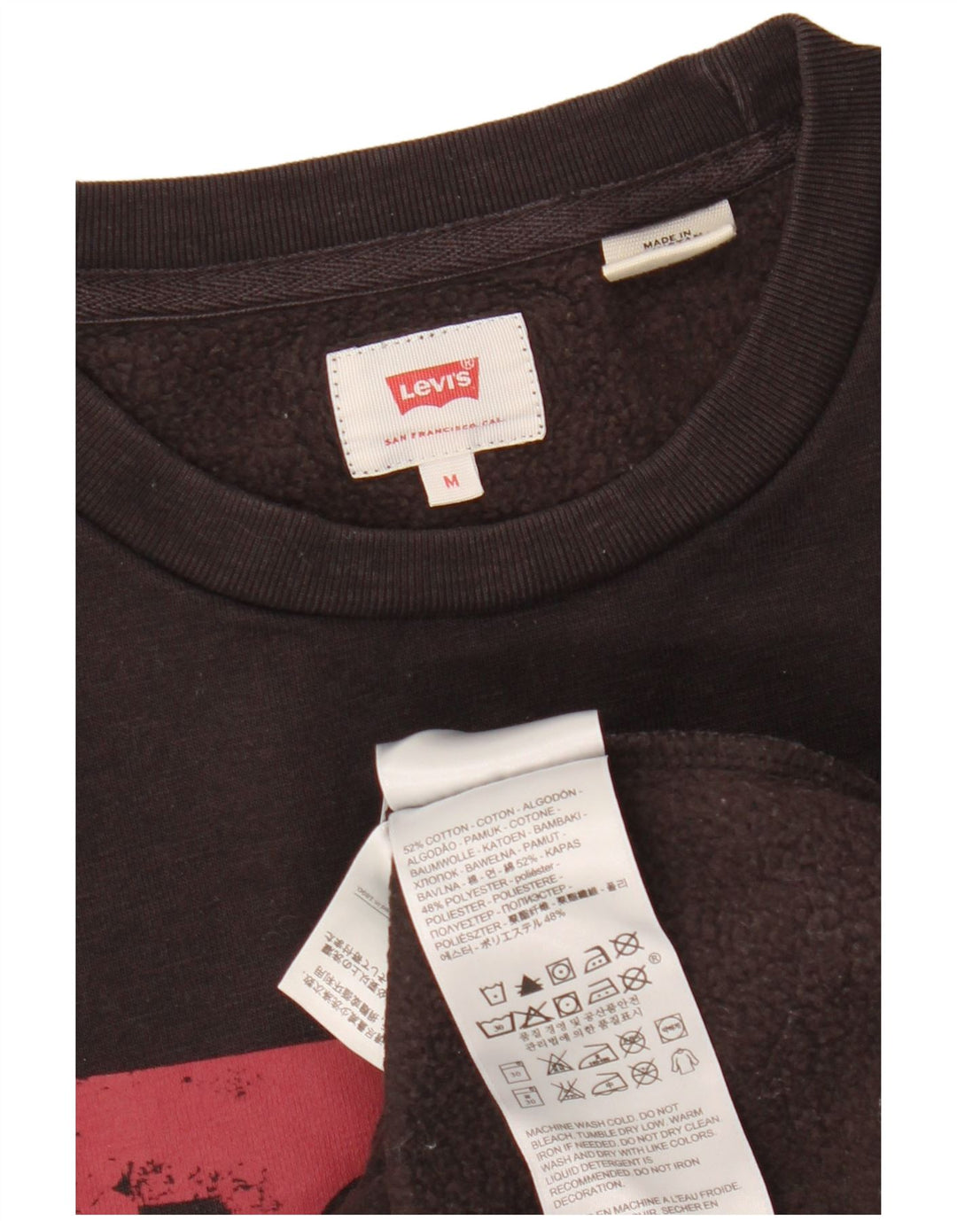 Levi's Herren-Sweatshirt mit Grafik, mittelschwarz, Baumwolle