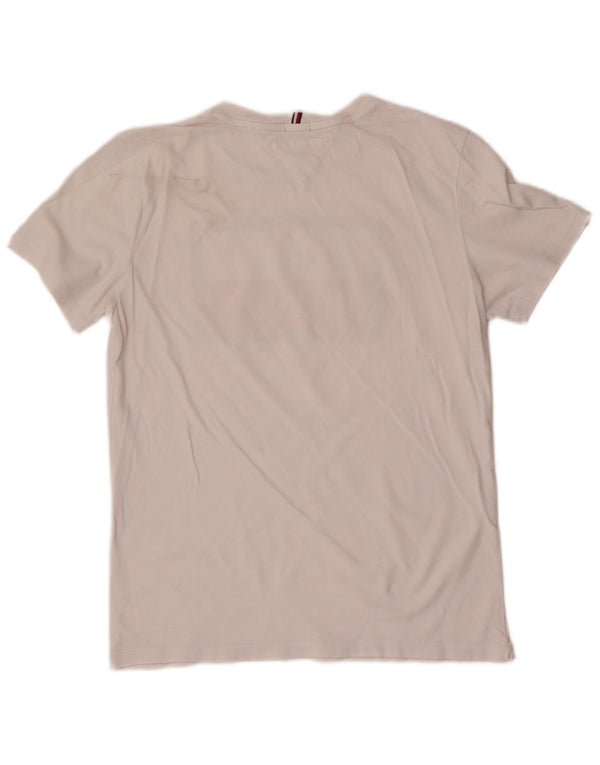 Tommy Hilfiger Jungen-T-Shirt mit Grafik, 15–16 Jahre, weiße Baumwolle