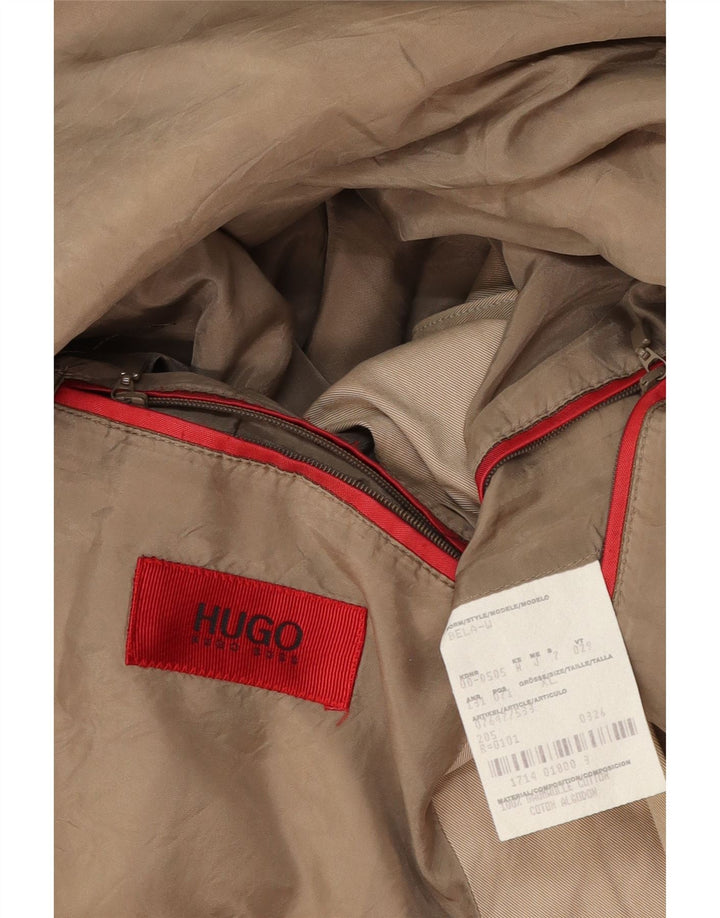 Hugo Boss Herrenmantel UK 42 XL Beige Baumwolle