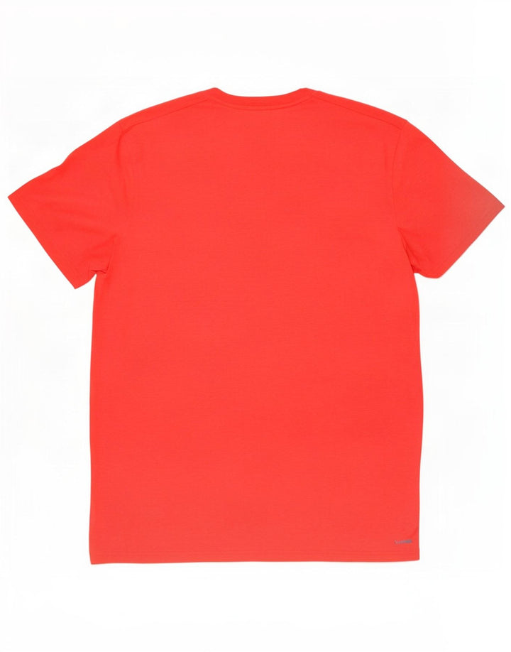 Adidas Herren Slim Fit T-Shirt Top Large Rot Polyester