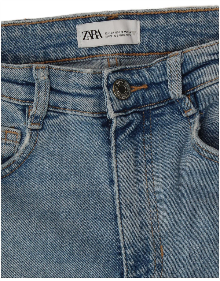 Zara Damen Skinny Jeans EU 34 XS W24 L27 Blaue Baumwolle