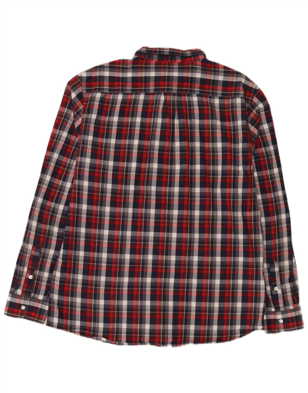 Wrangler Herren-Flanellhemd XL, rot karierte Baumwolle