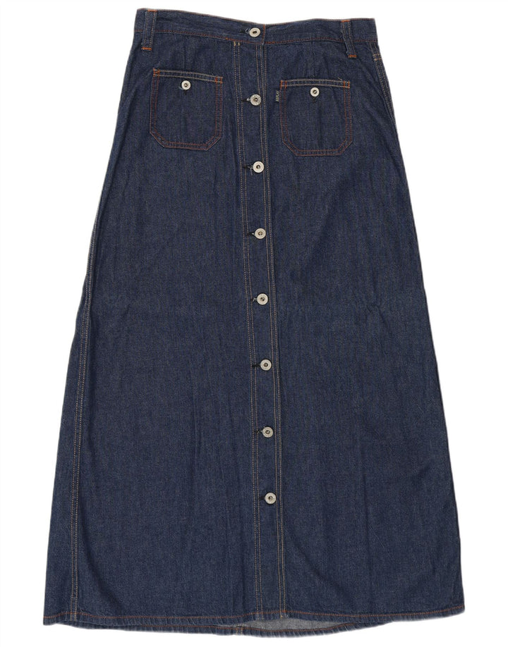 REPLAY Maxi-Jeansrock für Damen, Größe M, W28, Marineblau, Baumwolle