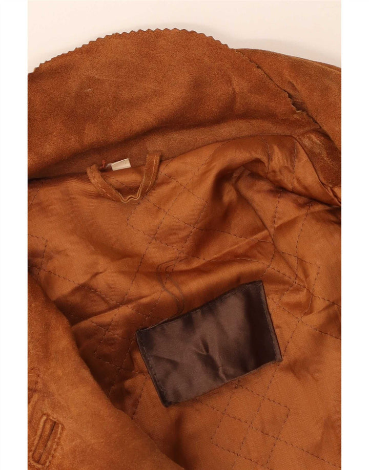 Vintage Herren Wildlederjacke IT 46 Small Brown