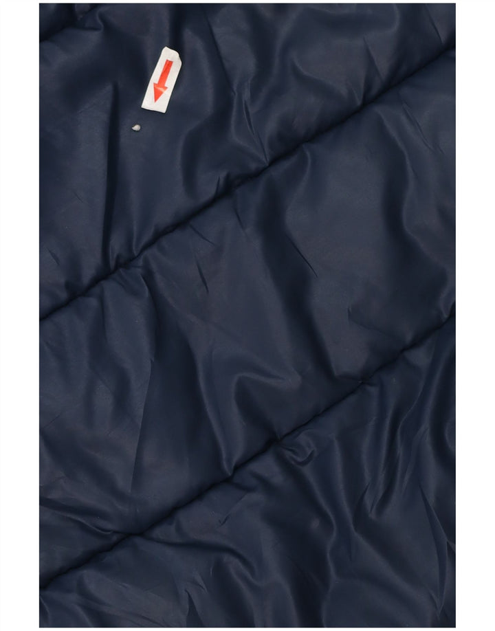 Benetton Wattierte Damenjacke mit Kapuze, Gr. 8, Marineblau