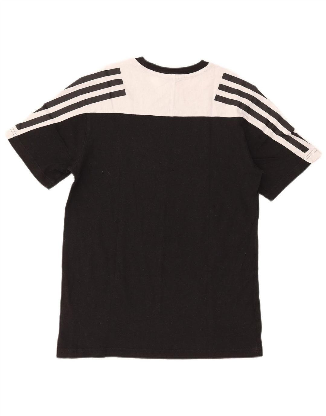 Adidas Herren T-Shirt Top Small Schwarz Colourblock Baumwolle