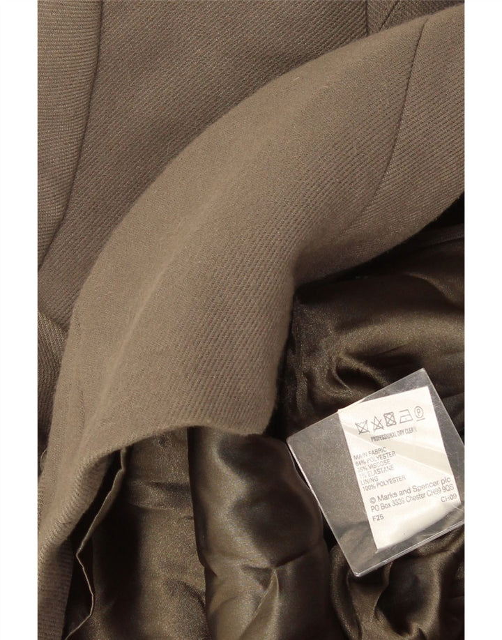 Marks & Spencer Damen Trenchcoat UK 10 Small Grau Polyester