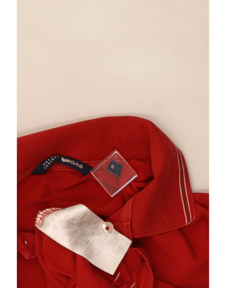 Gas Herren-Poloshirt, mittelrot, gestreift, Baumwolle