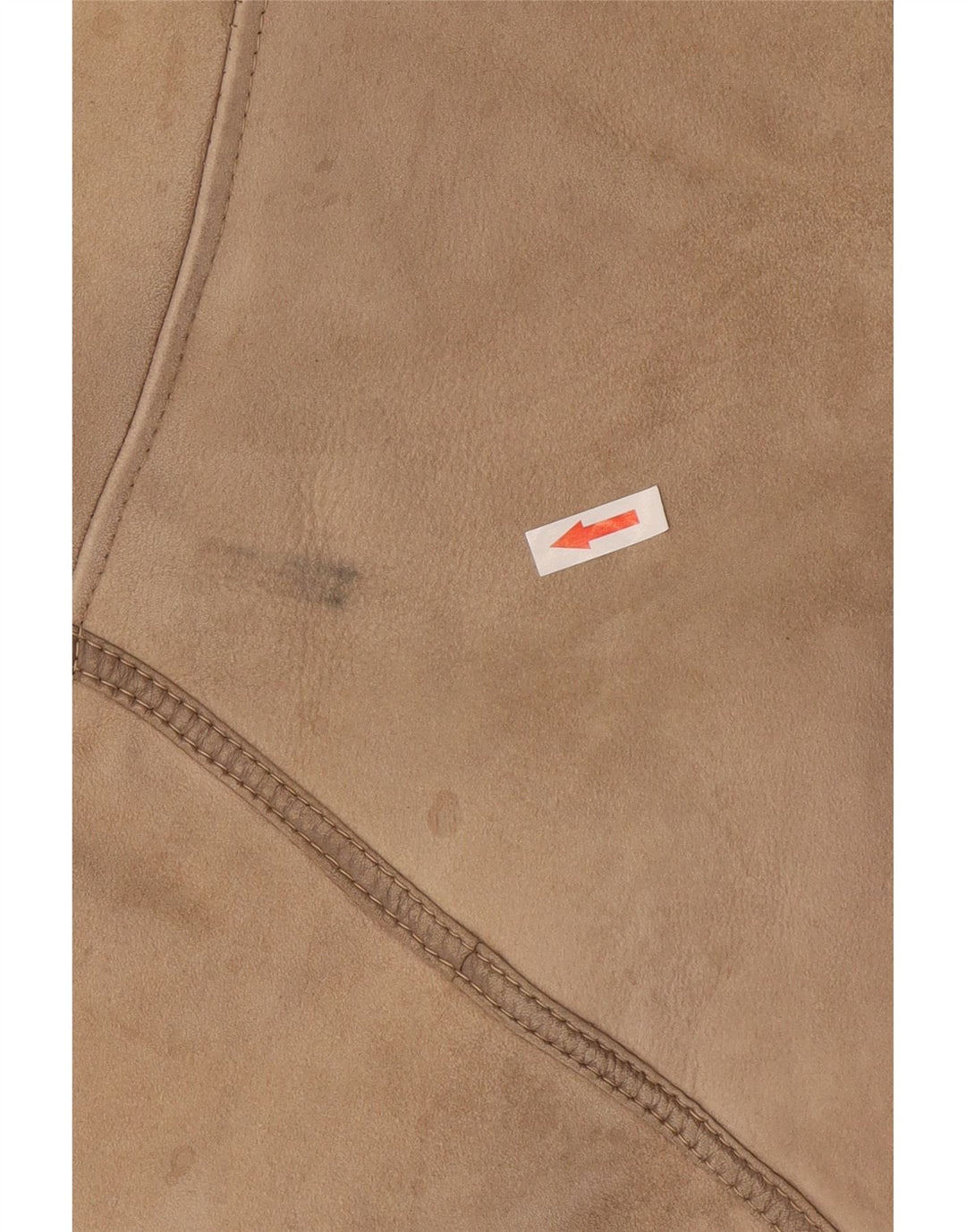 Vintage Damen Shearling Jacke IT 46 Large Beige Shearling