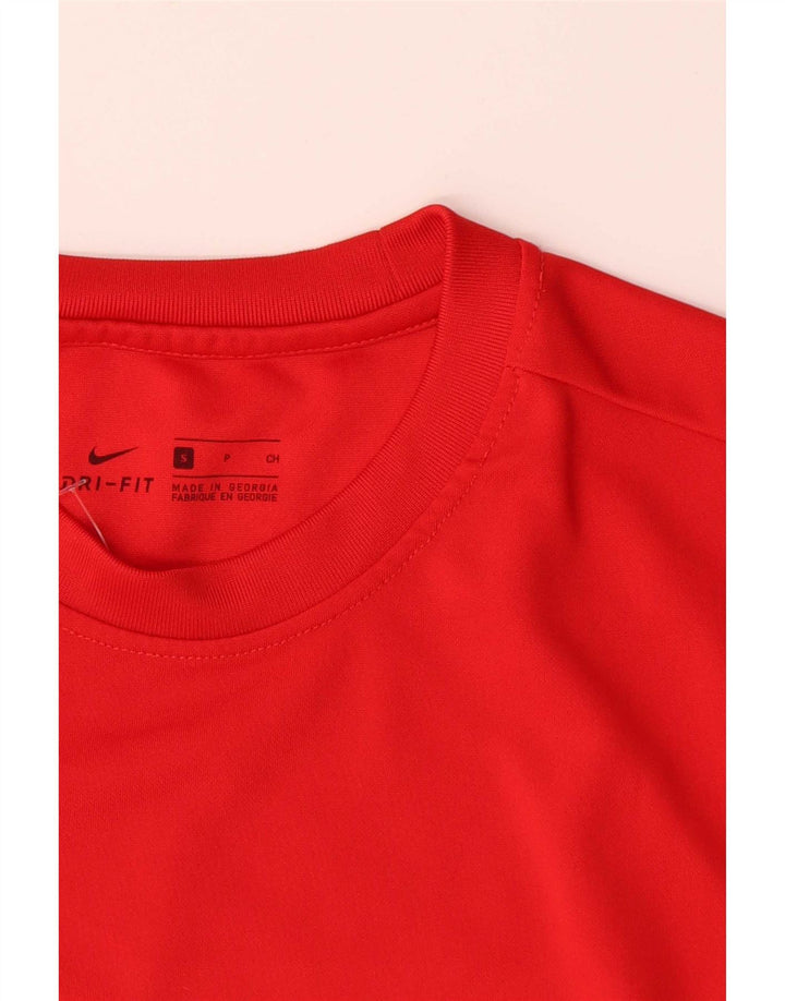 Nike Herren Dri Fit Graphic T-Shirt Top Small Rot Polyester