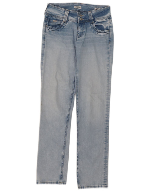PEPE Jeans Damen Straight W29 L32 Blaue Baumwolle