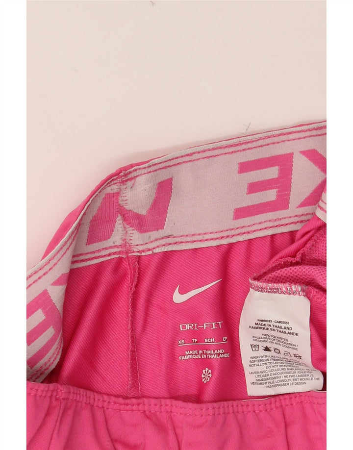 NIKE Damen Dri Fit Sport Shorts UK 4 XS Rosa Polyester