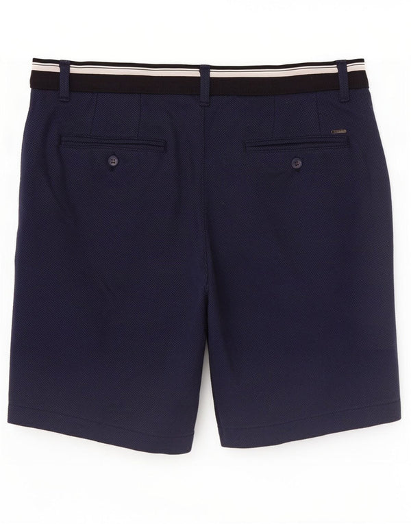 Zara Herren Chinoshorts Medium W31 Marineblaues Polyester