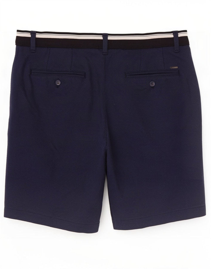 Zara Herren Chinoshorts Medium W31 Marineblaues Polyester