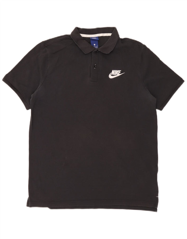 Nike Herren-Poloshirt, groß, aus schwarzer Baumwolle