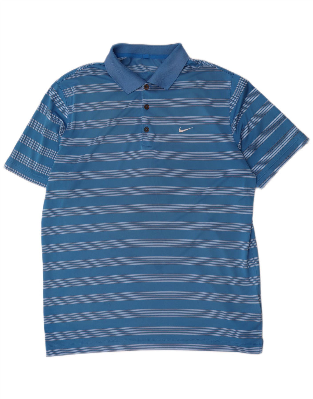 Nike Herren-Poloshirt XL, blau gestreift, Polyester