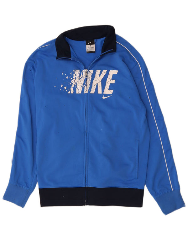 Nike Jungen-Trainingsanzugoberteil mit Grafik, 13–14 Jahre, XL, Blau, Farbblock