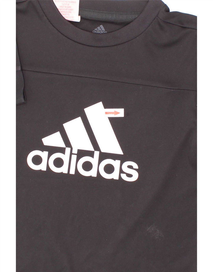 Adidas Jungen Climacool Graphic T-Shirt Top 5–6 Jahre 2XS Schwarz Polyester