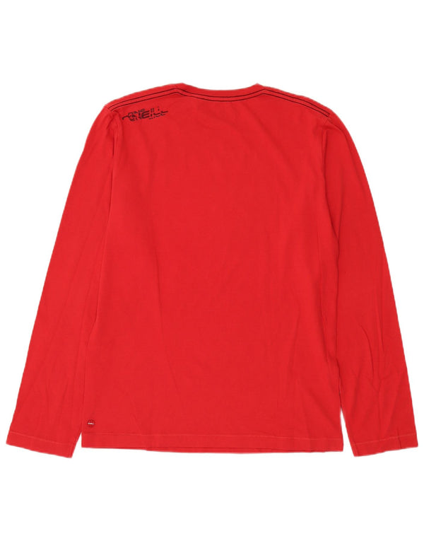 O'Neill Mens Slim Fit Graphic Top Long Sleeve Medium Red Cotton